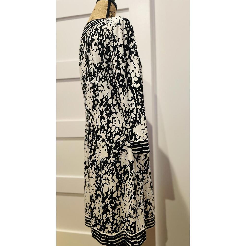 Tahari Arthur S. Levine Black & White Splatter Print Dress, Size 10